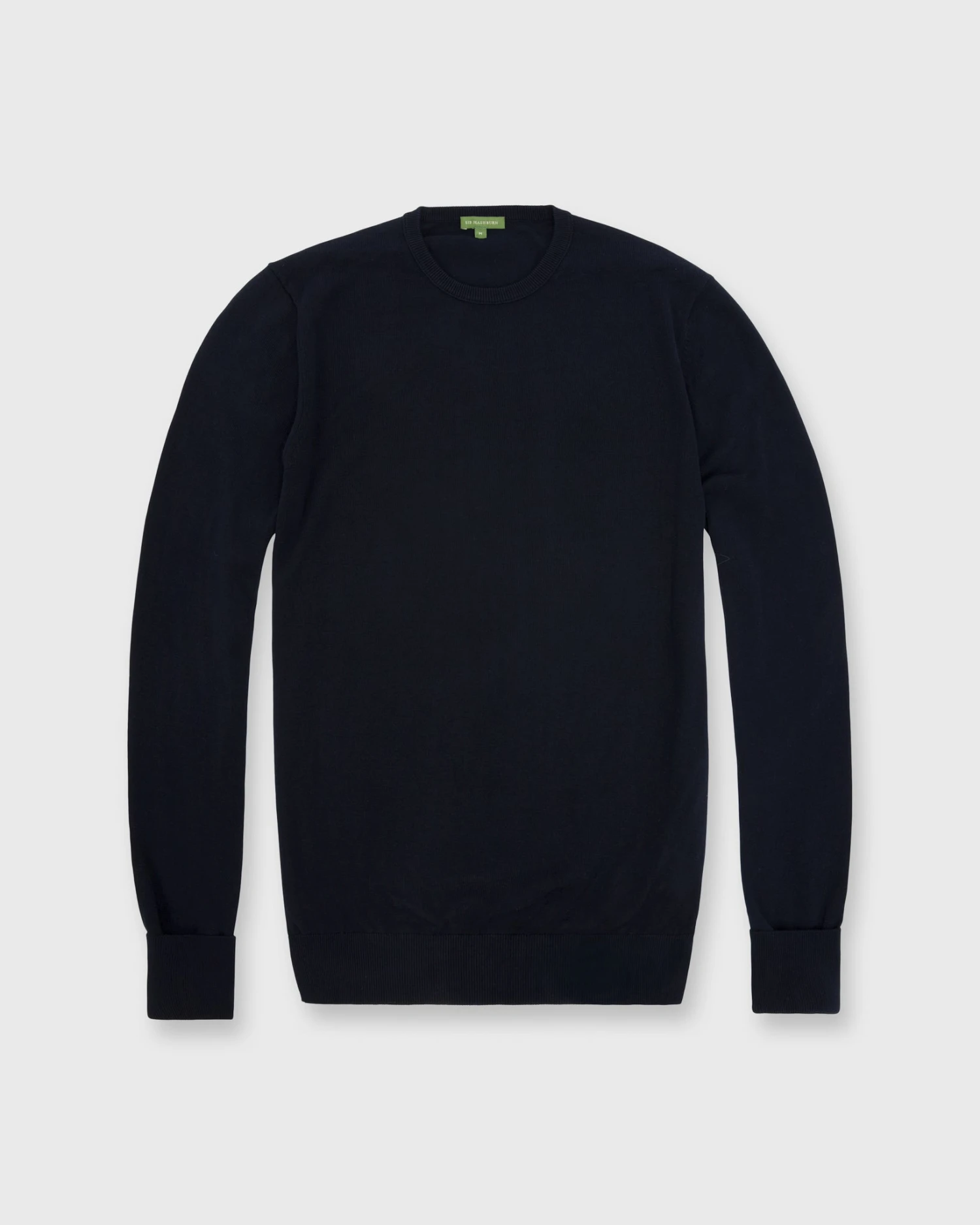 Crewneck Sweater In Navy Cotton 1 Crewneck Sweater In Navy Cotton