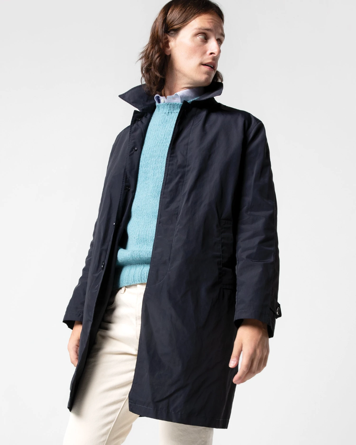 Traveler's Trench In Navy Nylon 2 Traveler's Trench In Navy Nylon - Image 2