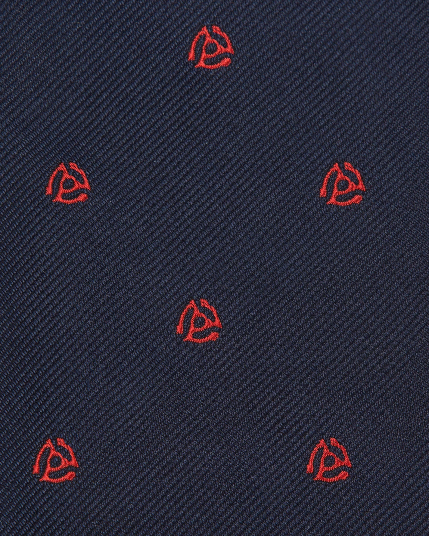 Silk Woven Club Tie In Navy/Red 45 Turntable Adapter 2 Silk Woven Club Tie In Navy/Red 45 Turntable Adapter - Image 2