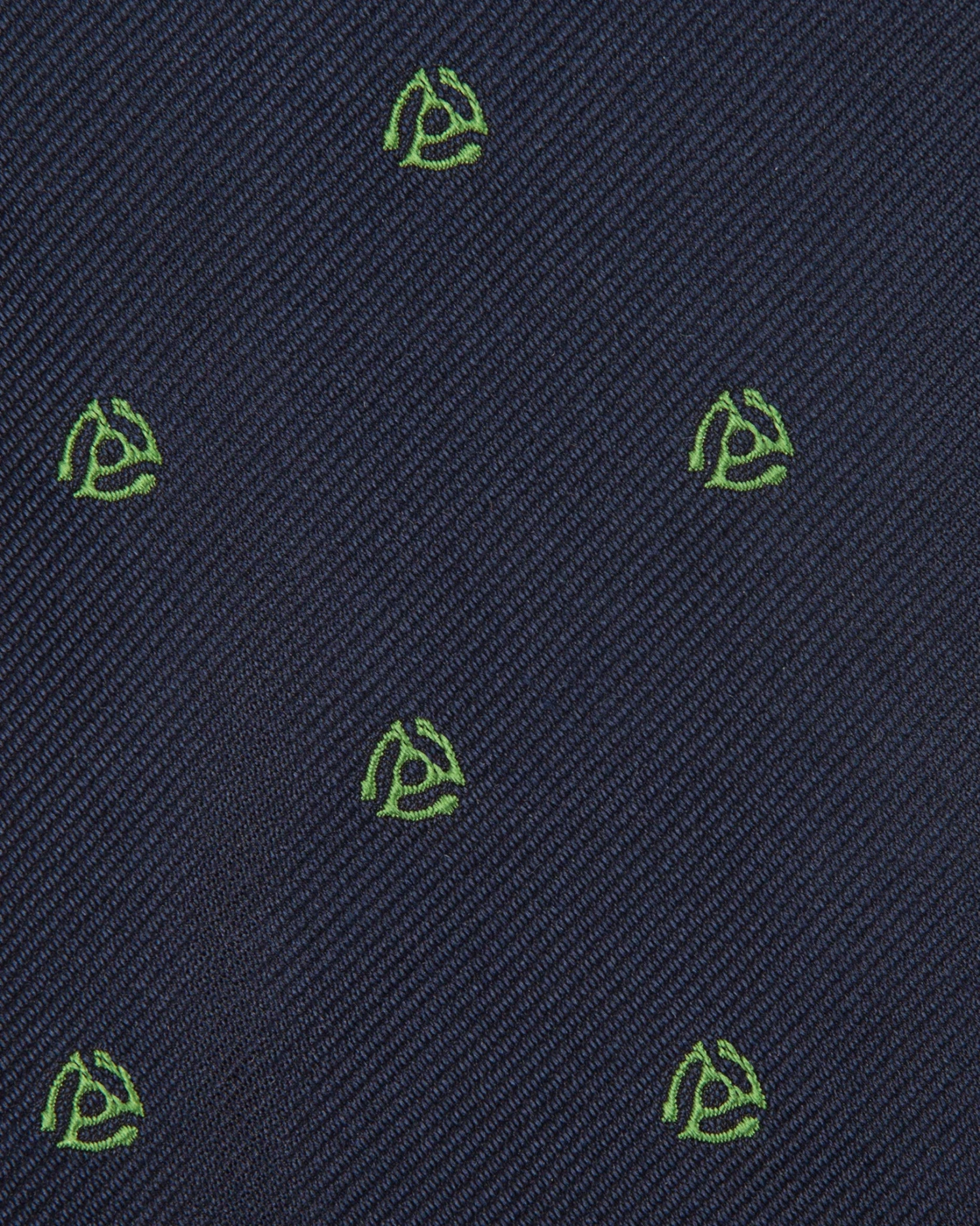 Silk Woven Club Tie In Navy/Green 45 Turntable Adapter 2 Silk Woven Club Tie In Navy/Green 45 Turntable Adapter - Image 2