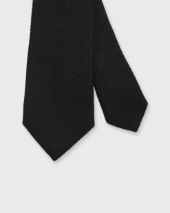 Silk Grosso Grenadine Tie In Black