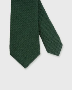 Silk Grosso Grenadine Tie In Hunter Green