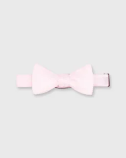 Cotton Woven Bow Tie In Light Pink Melange