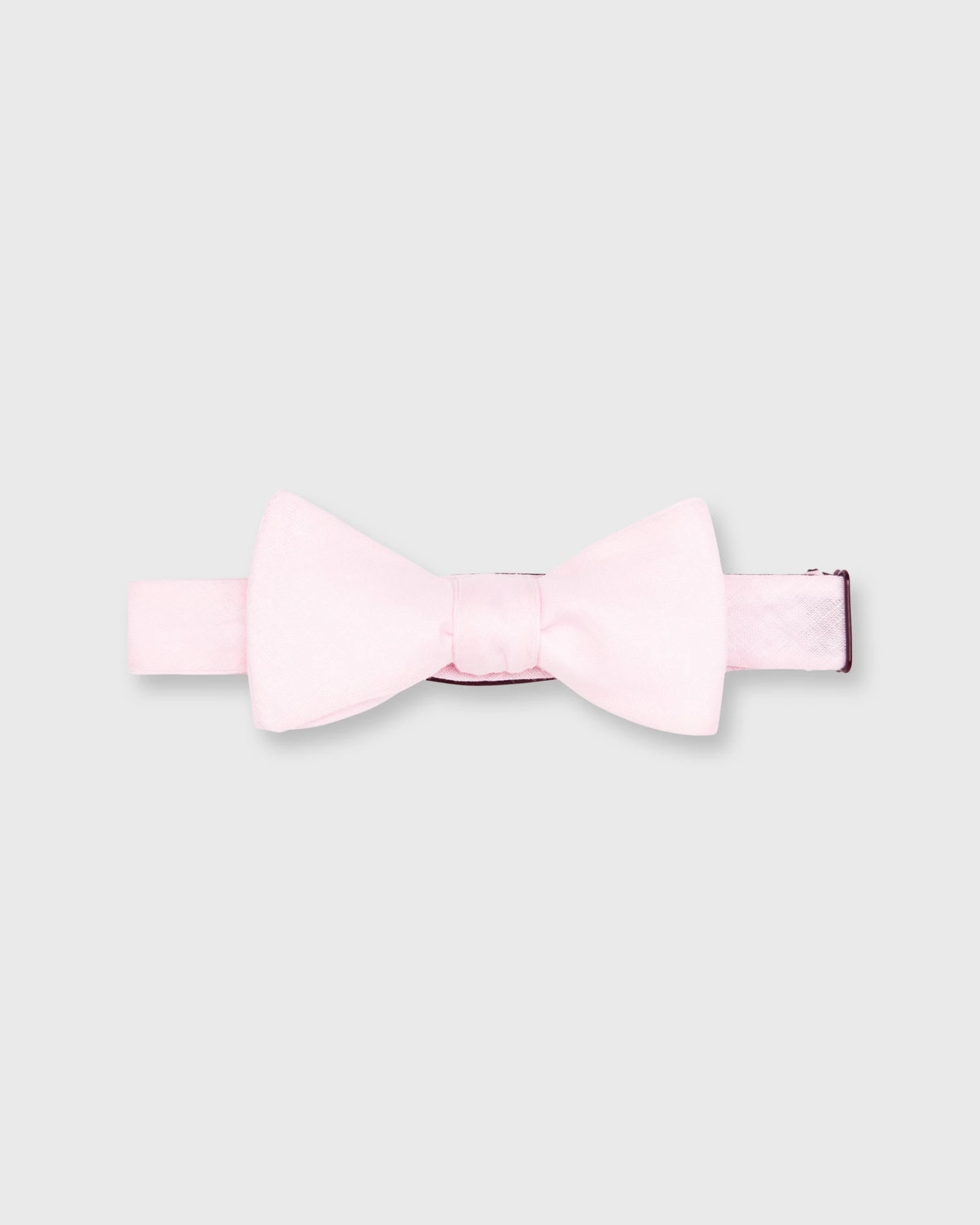 Cotton Woven Bow Tie In Light Pink Melange 1 Cotton Woven Bow Tie In Light Pink Melange