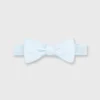 Cotton Woven Bow Tie In Light Blue Melange