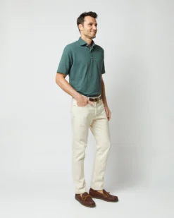 Short-Sleeved Polo In Dark Spruce Pima Pique 12 Short-Sleeved Polo In Dark Spruce Pima Pique -fashion S54070 407