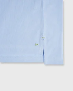 Short-Sleeved Polo In Light Blue Pima Pique -fashion S54992 4