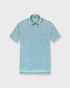 Short-Sleeved Polo In Spruce Oxford Pique