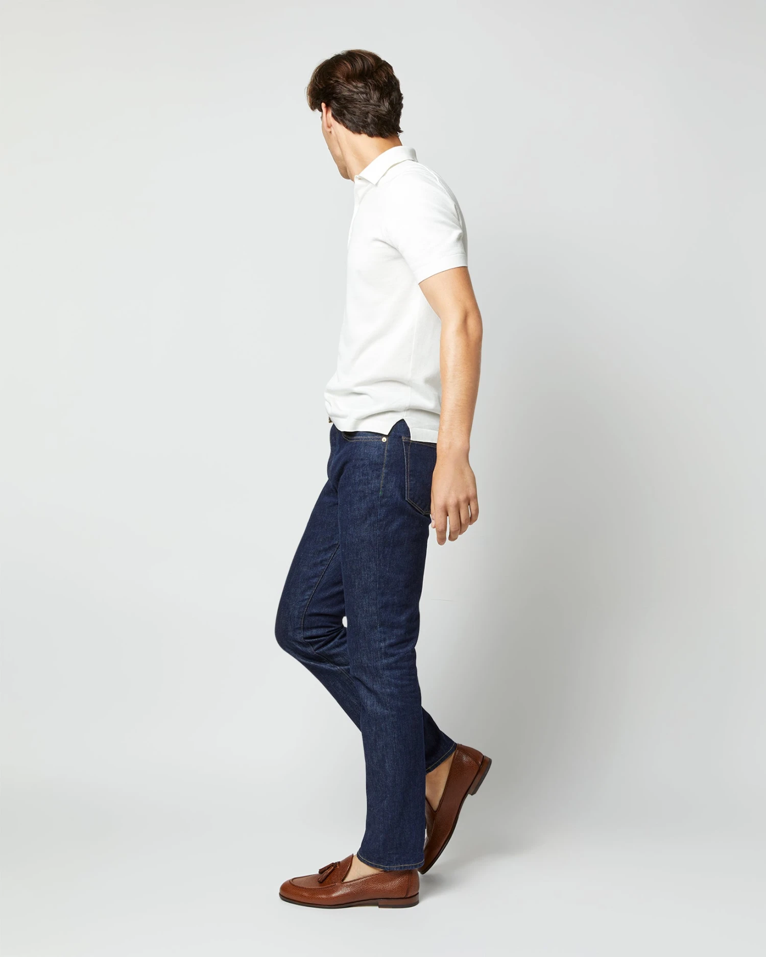 Rally Polo Sweater In Chalk Cotton 3 Rally Polo Sweater In Chalk Cotton - Image 3