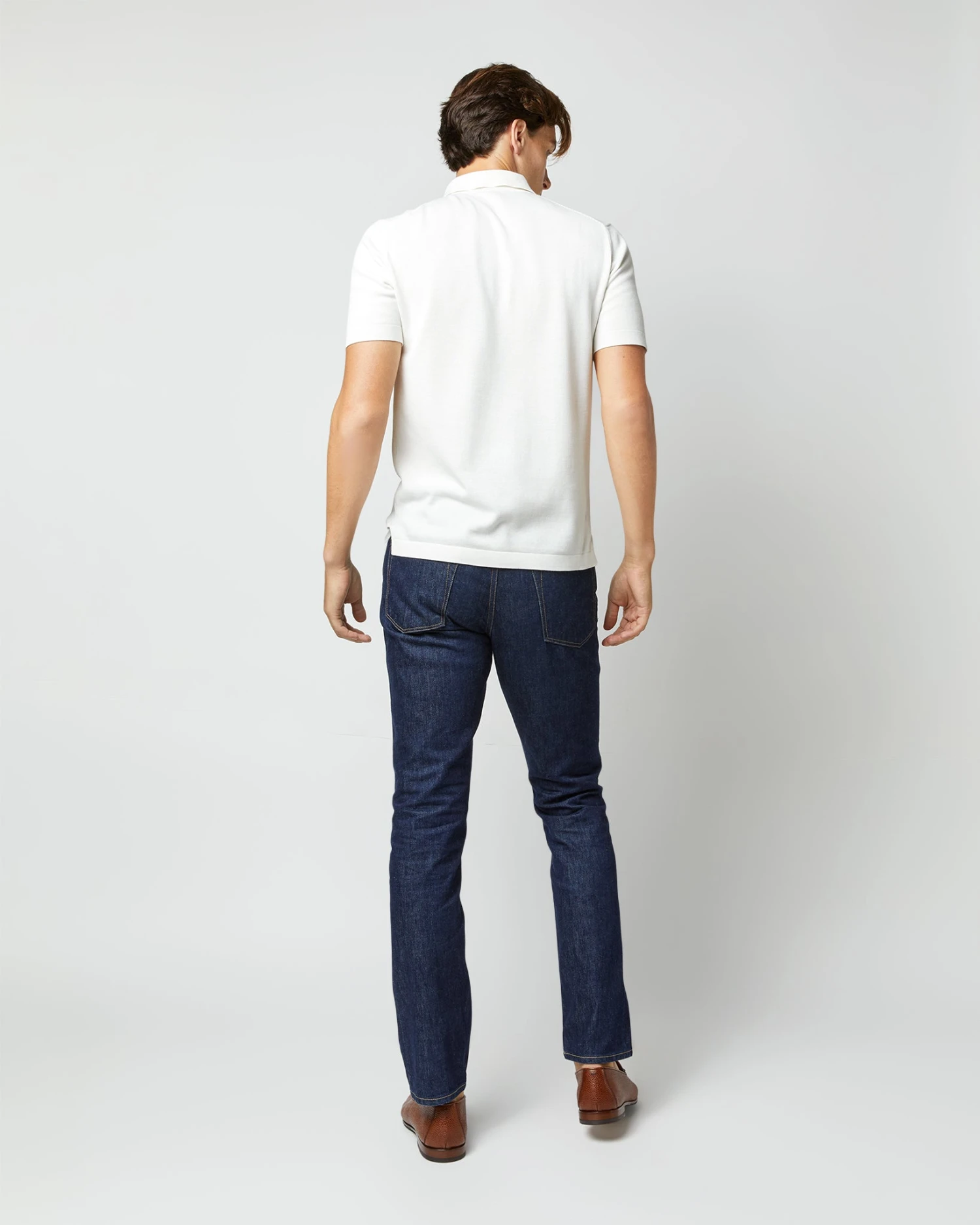 Rally Polo Sweater In Chalk Cotton 6 Rally Polo Sweater In Chalk Cotton - Image 6