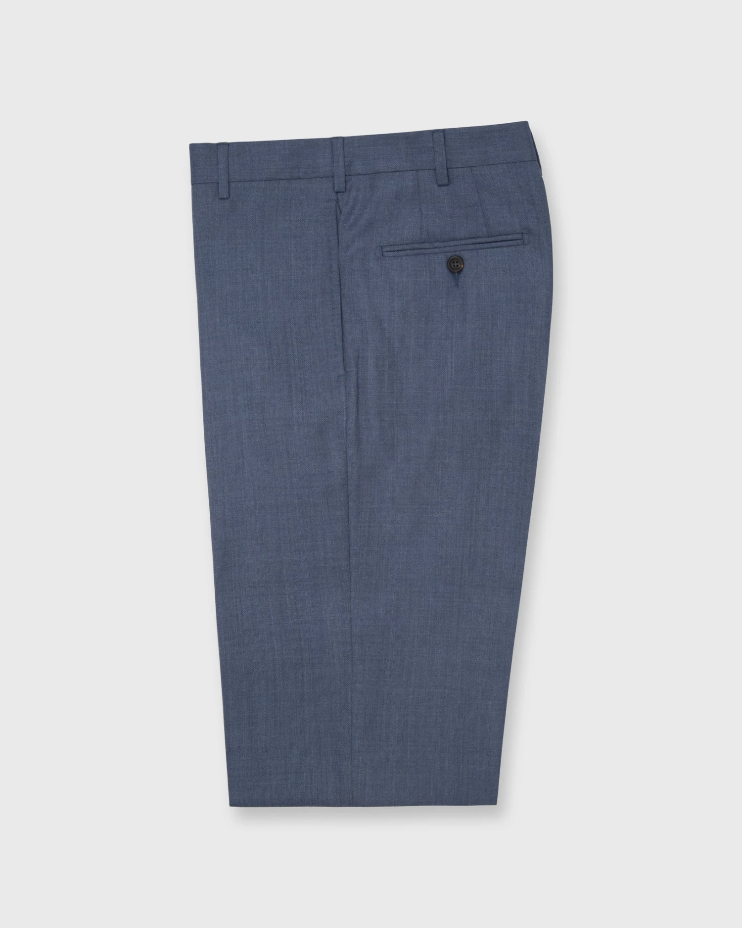 Dress Trouser In Blue Wool Hopsack 2 Dress Trouser In Blue Wool Hopsack - Image 2
