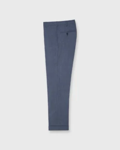Dress Trouser In Blue Wool Hopsack