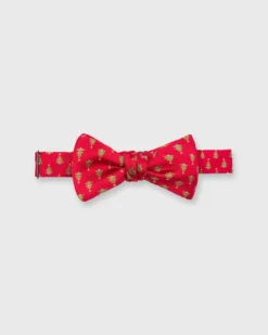 Silk Club Bow Tie In Red Christmas Tree