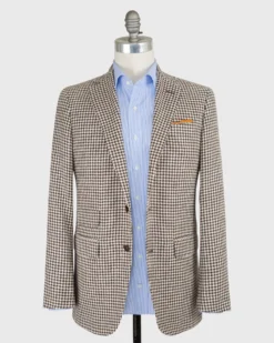 Virgil No. 2 Jacket In Chocolate/Bone Houndstooth -fashion S56892 1