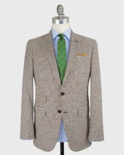 Virgil No. 2 Jacket In Chocolate/Bone Houndstooth