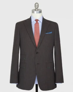 Kincaid No. 3 Jacket In Coffee Wool Hopsack