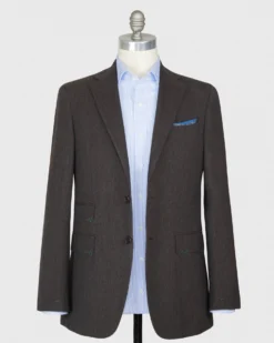 Kincaid No. 3 Jacket In Coffee Wool Hopsack -fashion S57902 3