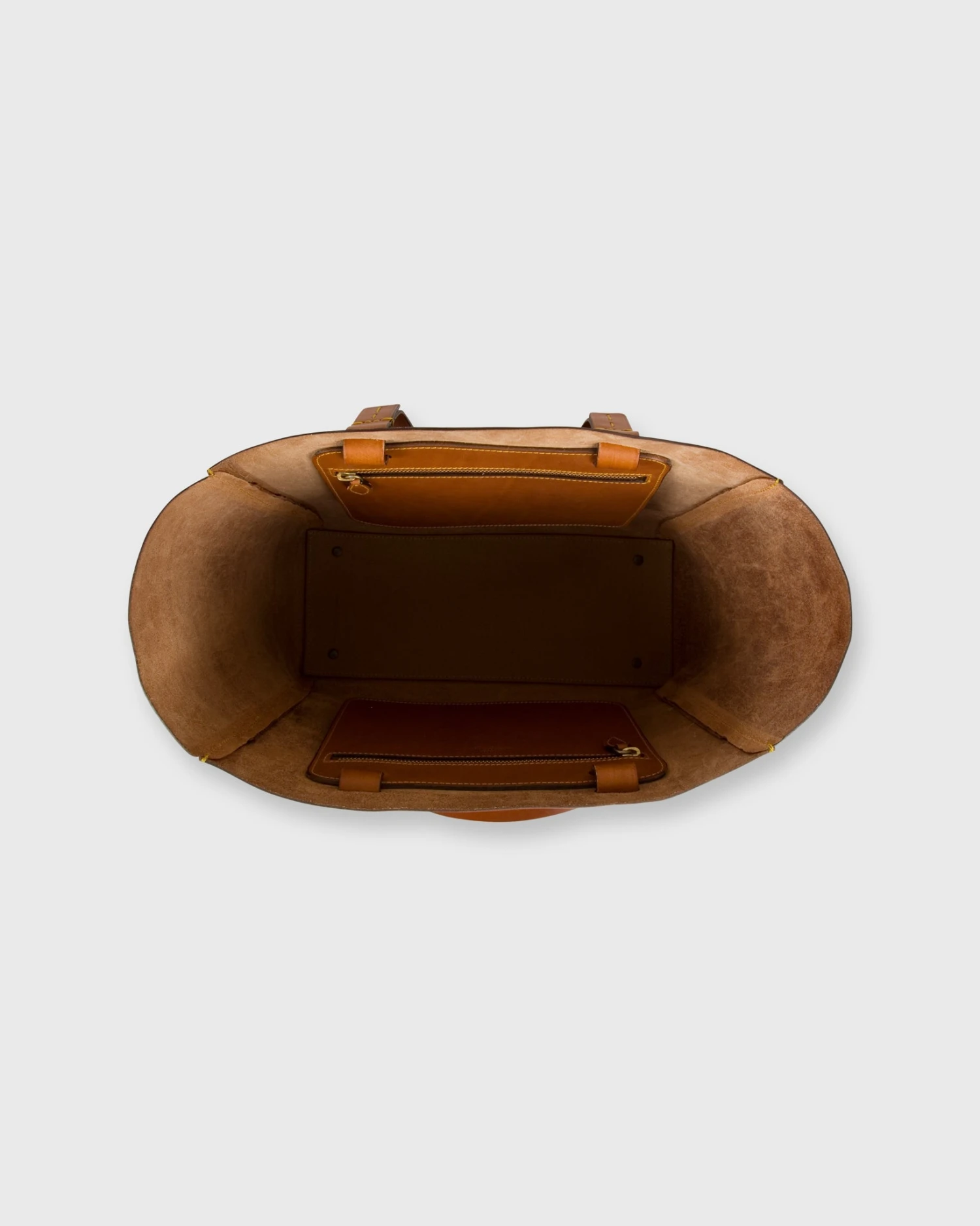 Leather Tote With Trolley Strap In English Tan 4 Leather Tote With Trolley Strap In English Tan - Image 4