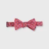 Silk Bow Tie In Orange/Blue/White Foulard