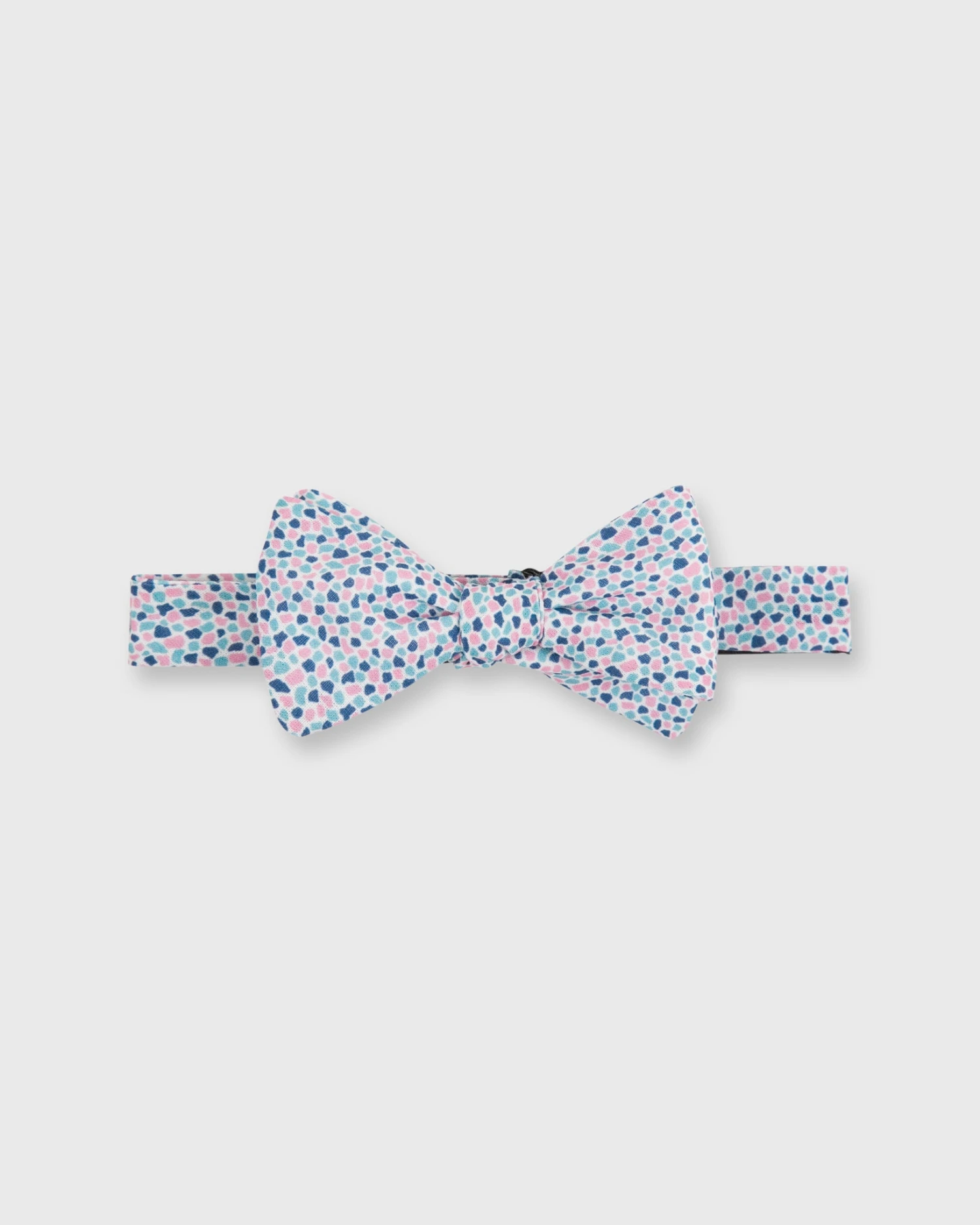 Cotton Bow Tie In Pink/Sky/Navy Speckled Print 1 Cotton Bow Tie In Pink/Sky/Navy Speckled Print