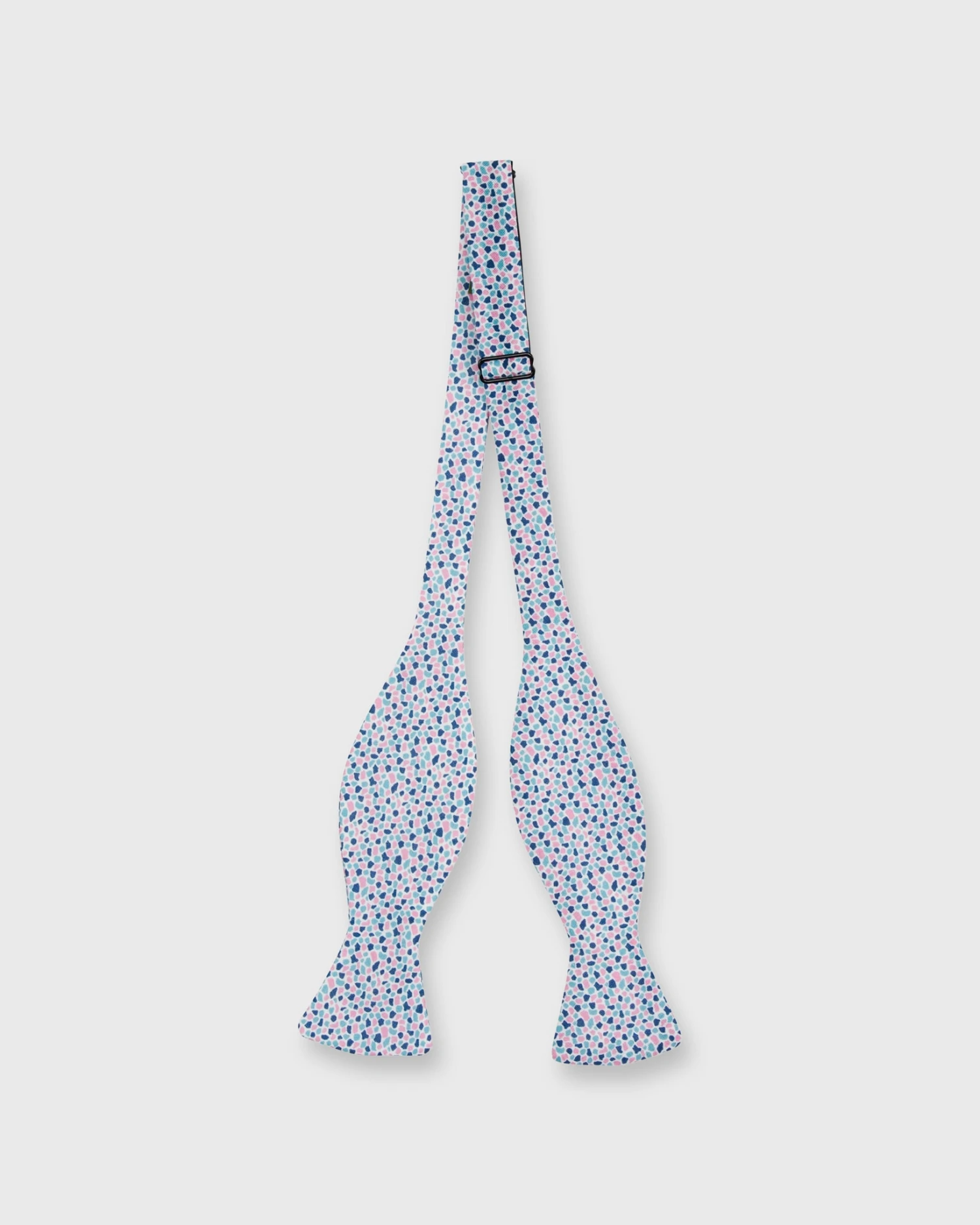 Cotton Bow Tie In Pink/Sky/Navy Speckled Print 2 Cotton Bow Tie In Pink/Sky/Navy Speckled Print - Image 2
