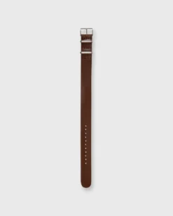 One-Piece Watch Strap In Medium Brown Leather
