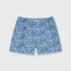 Button-Front Boxer Short In Blue Virginia Meadow Liberty Fabric