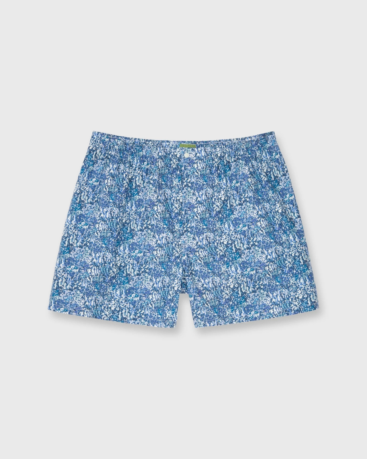 Button-Front Boxer Short In Blue Virginia Meadow Liberty Fabric 1 Button-Front Boxer Short In Blue Virginia Meadow Liberty Fabric