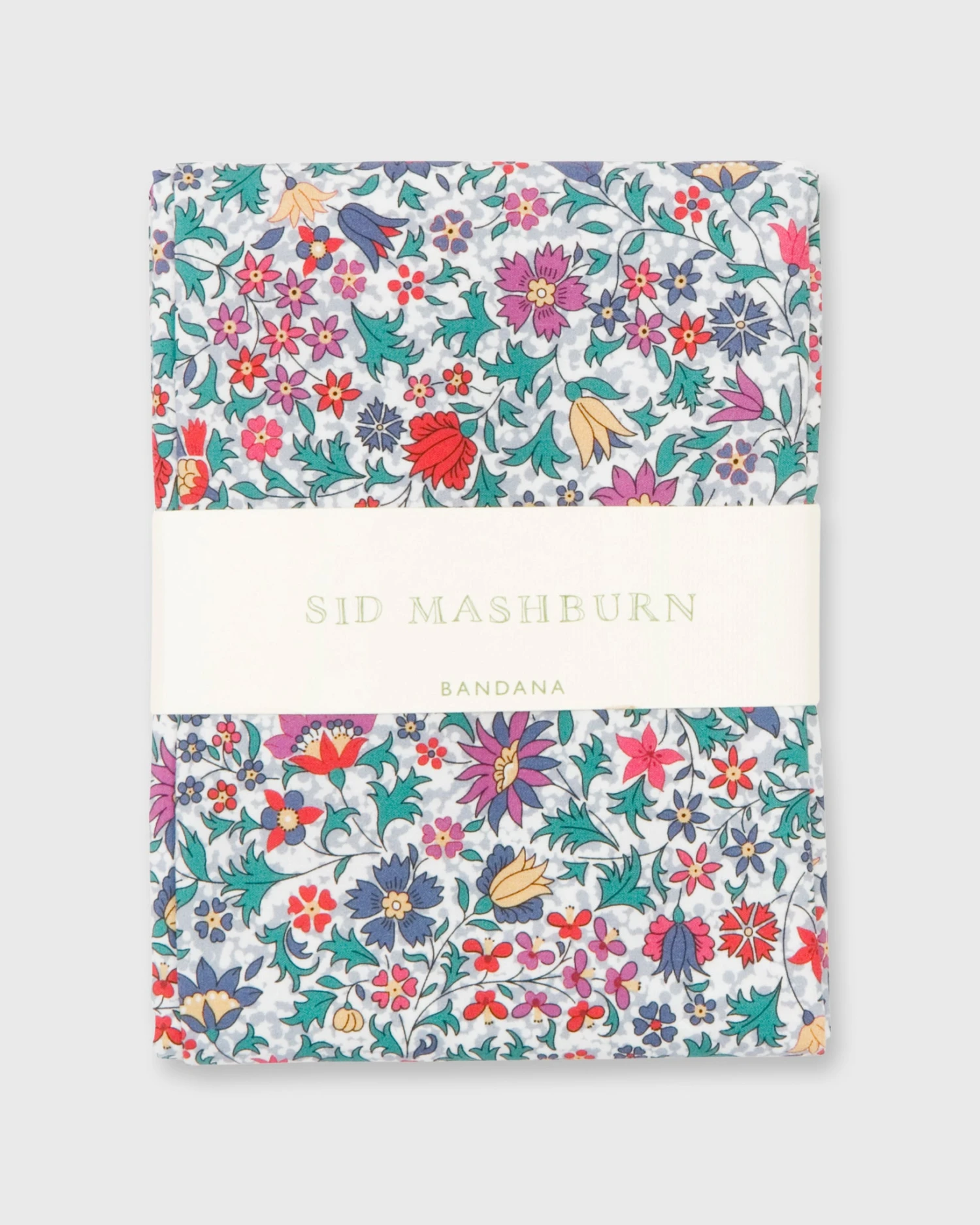 Bandana In Cyan Godinton Garden Liberty Fabric 1 Bandana In Cyan Godinton Garden Liberty Fabric