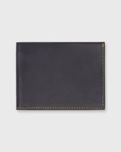 Bi-Fold Wallet In Navy Leather