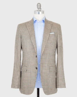 Virgil No. 2 Jacket In Stone/Brown/Forest Check Hopsack -fashion S59534 1