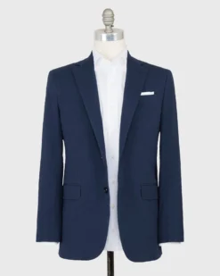 Kincaid No. 2 Jacket In Navy Stretch Seersucker -fashion S59540 1