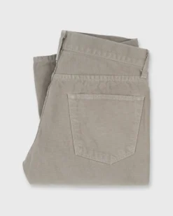 Slim Straight 5-Pocket Pant In Grey Canvas