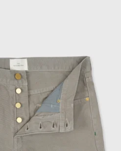 Slim Straight 5-Pocket Pant In Grey Canvas -fashion S60412 3