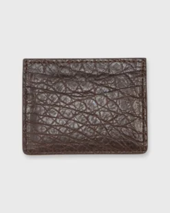Card Holder In Chocolate Matte Alligator