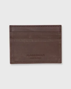 Card Holder In Dark Brown Leather