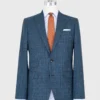 Virgil No. 2 Suit In Petrol/Navy/Chocolate Glen Plaid Plainweave