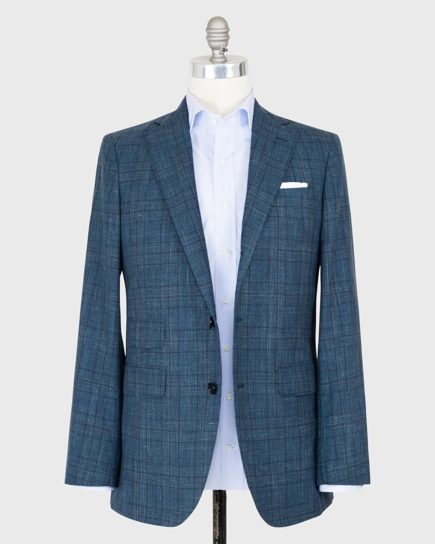 Virgil No. 2 Suit In Petrol/Navy/Chocolate Glen Plaid Plainweave 2 Virgil No. 2 Suit In Petrol/Navy/Chocolate Glen Plaid Plainweave - Image 2