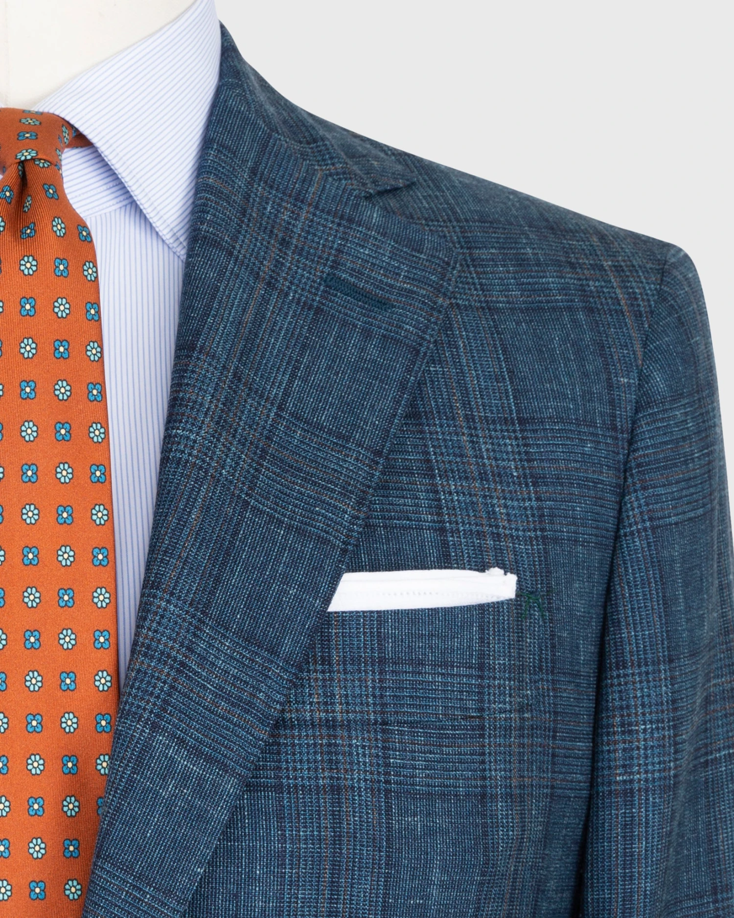 Virgil No. 2 Suit In Petrol/Navy/Chocolate Glen Plaid Plainweave 3 Virgil No. 2 Suit In Petrol/Navy/Chocolate Glen Plaid Plainweave - Image 3