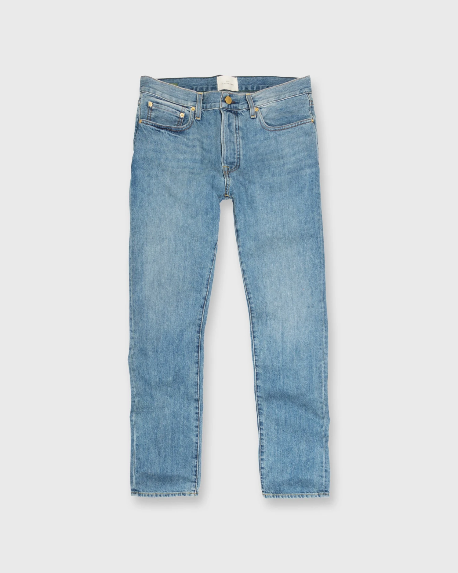 Slim Straight Jean In Non-Selvedge Light Wash Denim 2 Slim Straight Jean In Non-Selvedge Light Wash Denim - Image 2