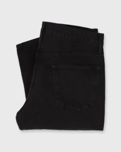 Slim Straight Jean In Black Garment-Dyed Denim