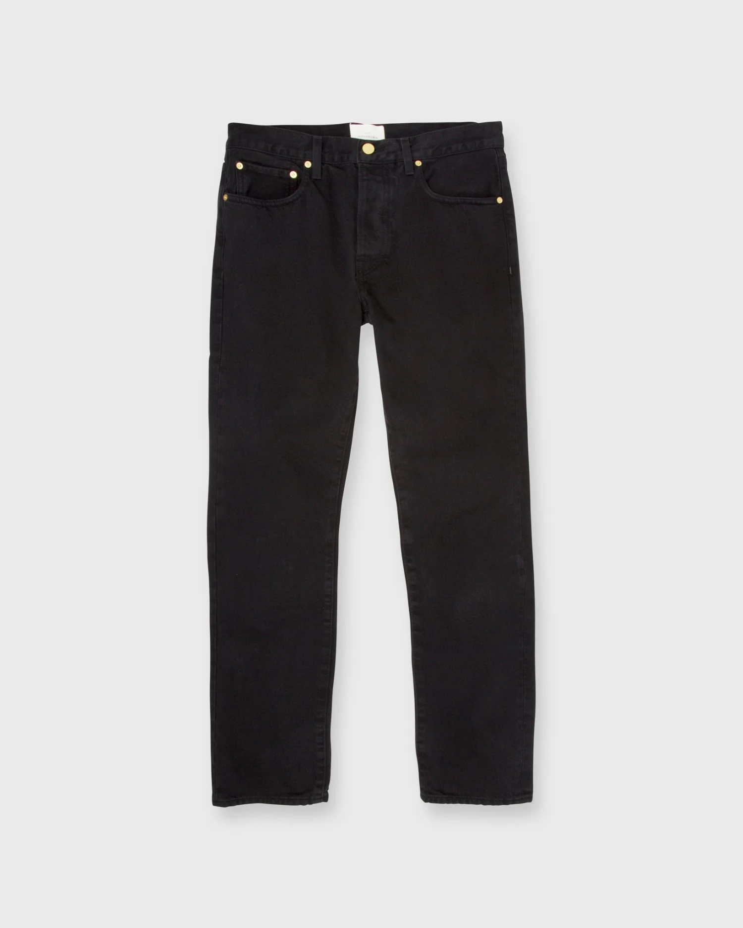 Slim Straight Jean In Black Garment-Dyed Denim 2 Slim Straight Jean In Black Garment-Dyed Denim - Image 2