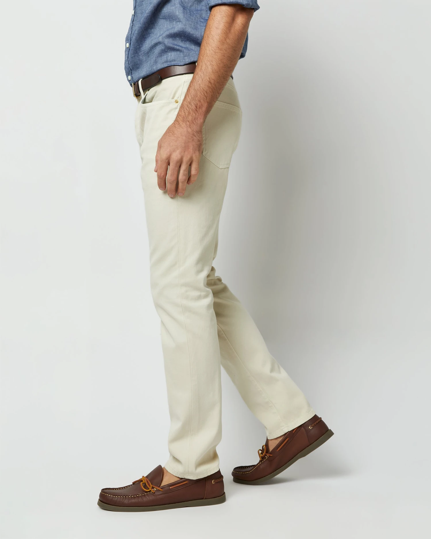 Slim Straight 5-Pocket Pant In Stone Bedford Cord 7 Slim Straight 5-Pocket Pant In Stone Bedford Cord - Image 7
