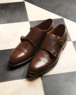 Double Monk Strap In Espresso Calfskin -fashion S62240