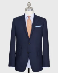 Virgil No. 3 Suit In Midnight Dupioni Silk Plainweave