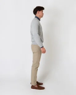 Slim Straight 5-Pocket Pant In Khaki Canvas -fashion S63672 2