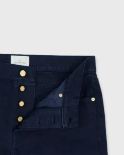 Slim Straight 5-Pocket Pant In Navy Canvas -fashion S63674 3