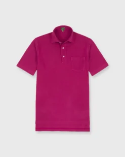 Short-Sleeved Polo In Brambleberry Pima Pique