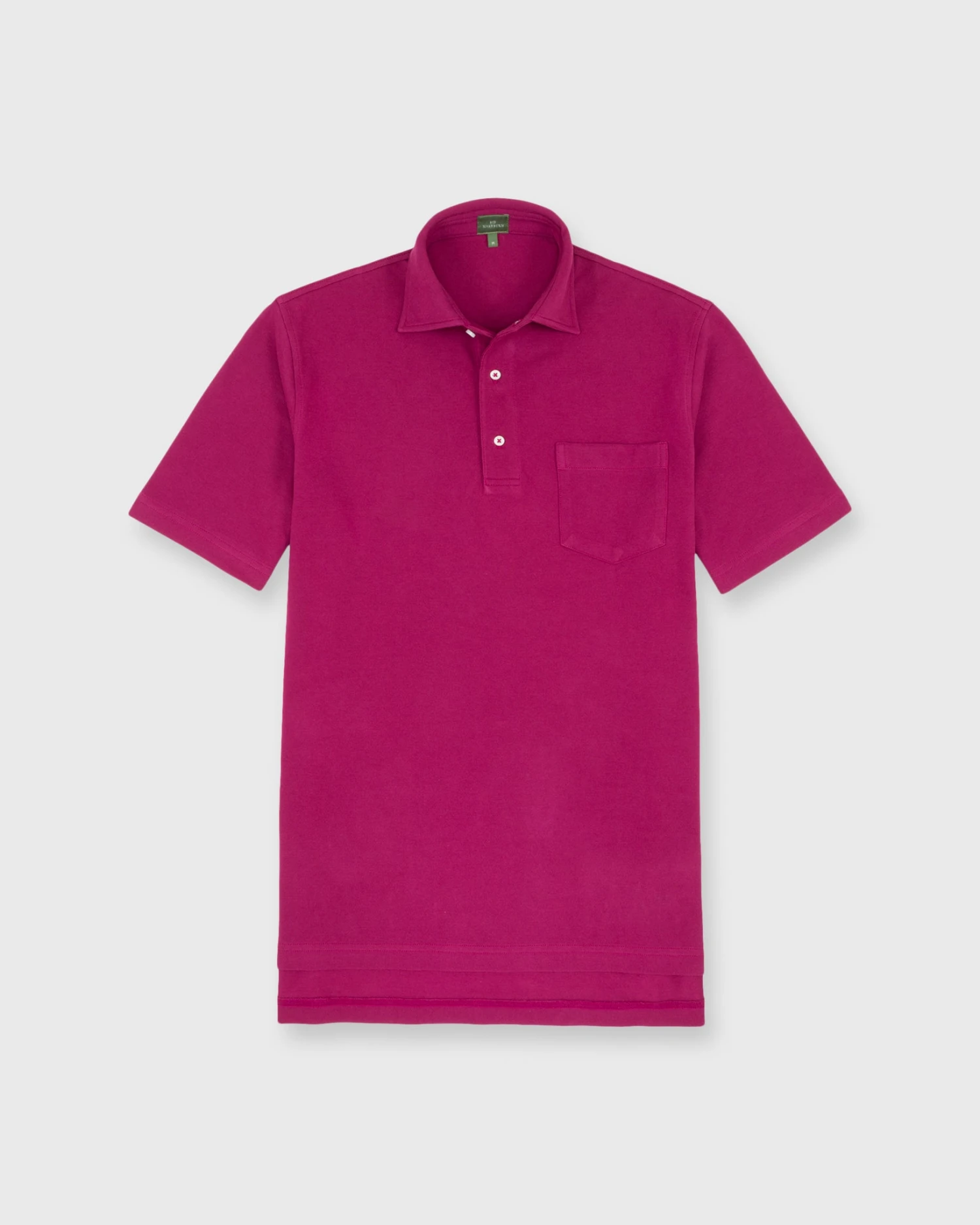 Short-Sleeved Polo In Brambleberry Pima Pique 1 Short-Sleeved Polo In Brambleberry Pima Pique