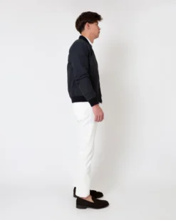 Bomber Jacket In Navy Dry Waxed Cotton 12 Bomber Jacket In Navy Dry Waxed Cotton -fashion S63695 4